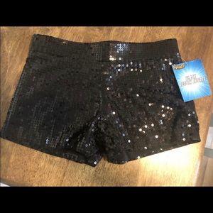 Black sequins shorts